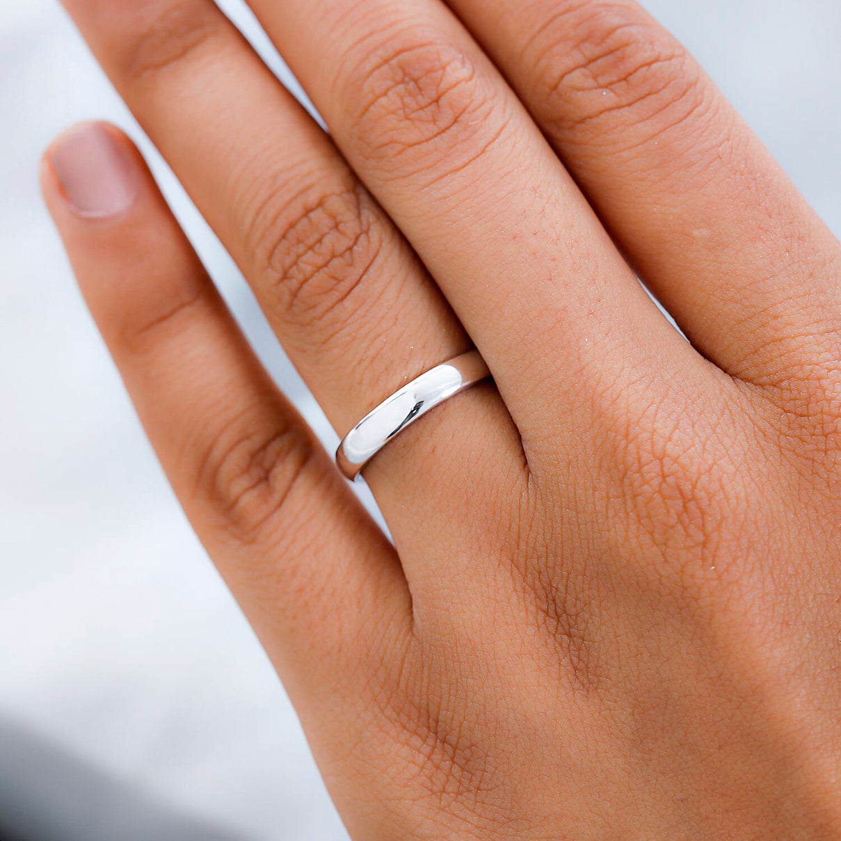 I Love You Engraved Wedding Band Ring in Sterling Silver with Platinum Plating 3652389 3