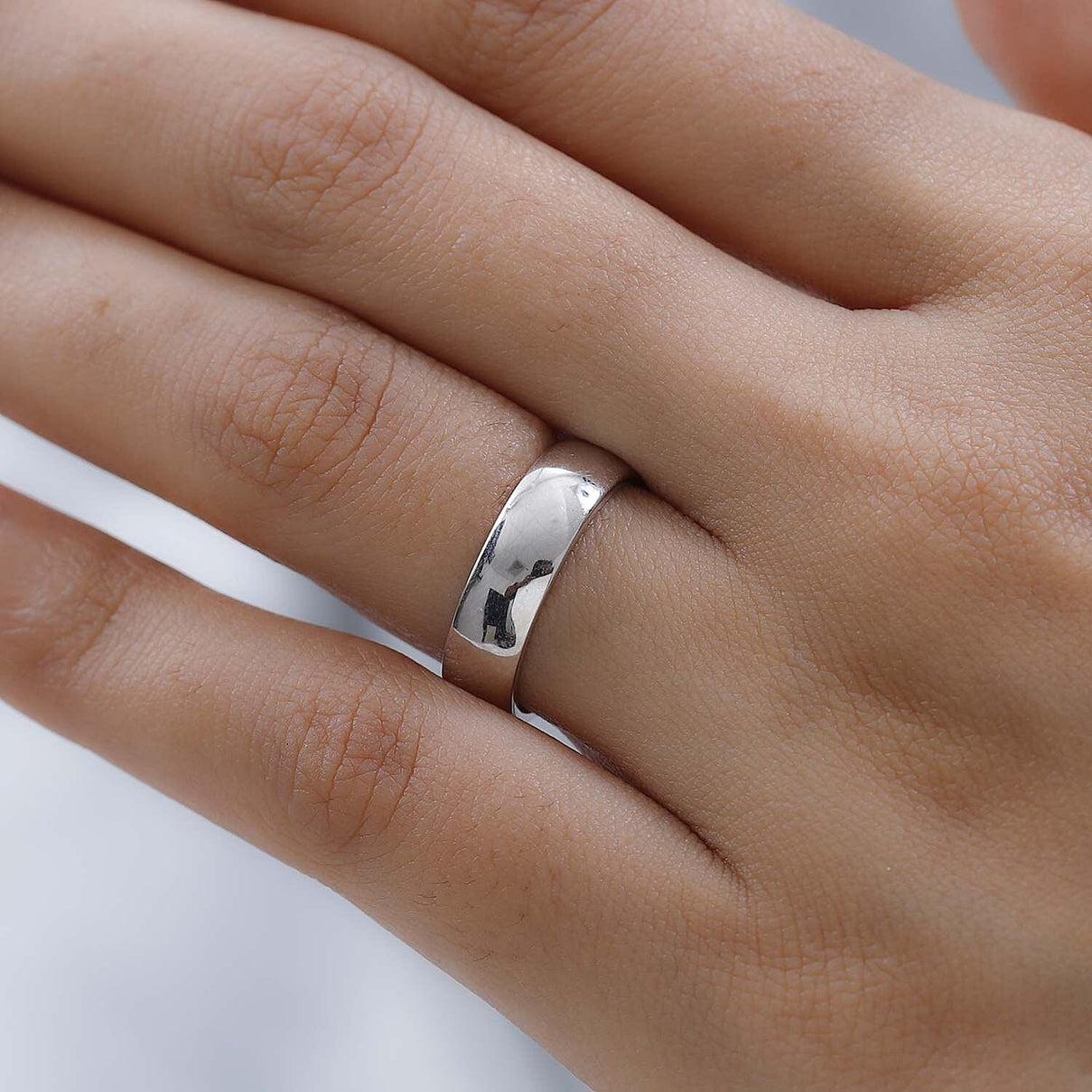 Forever Yours Engraved Band Ring in Sterling Silver with Platinum Plating 7442650 3