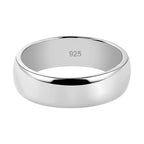 Platinum Overlay Sterling Silver Forever Yours Engraved Band Ring