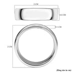 Platinum Overlay Sterling Silver Forever Yours Engraved Band Ring