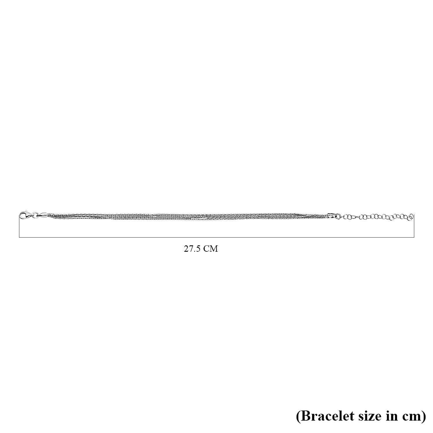 Platinum Overlay Sterling Silver NecklaceE (Size - 18) 7306615 4