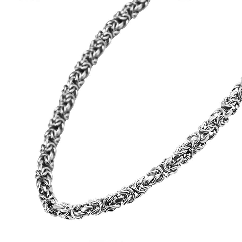 Platinum Overlay Sterling Silver Necklace (Size - 20),  Silver Wt. 20.77 Gms