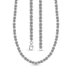 Platinum Overlay Sterling Silver Necklace (Size - 20),  Silver Wt. 20.77 Gms