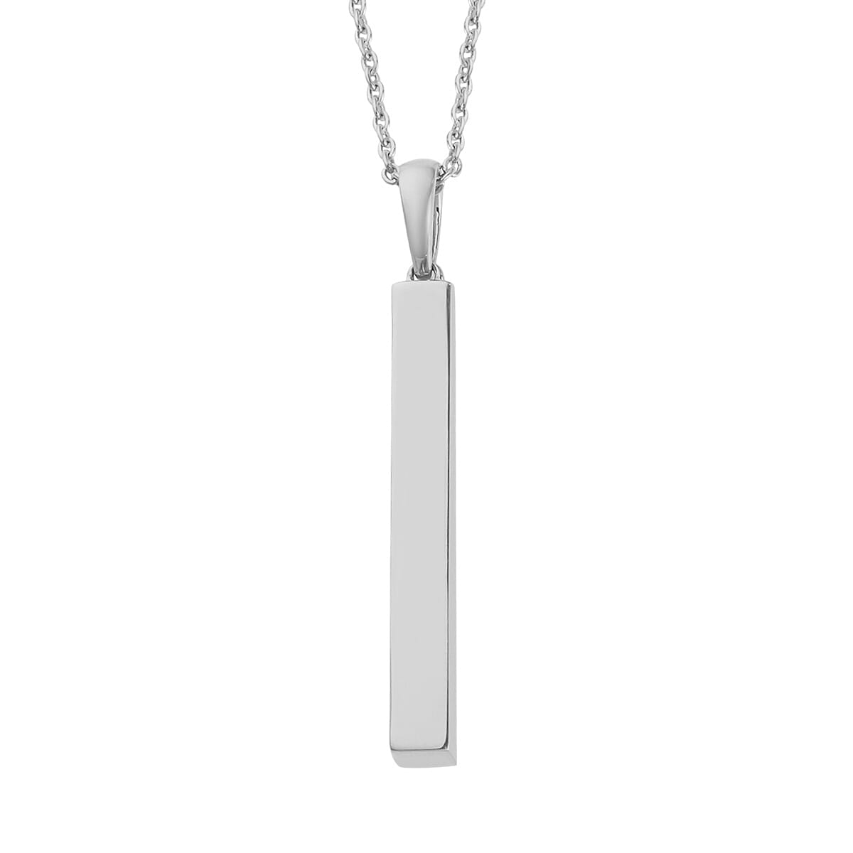 Platinum Overlay Sterling Silver Pendant with Chain (Size 18), Silver Wt 7.24 Gms 3629265 0