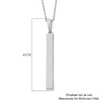 Platinum Overlay Sterling Silver Pendant with Chain (Size 18), Silver Wt 7.24 Gms