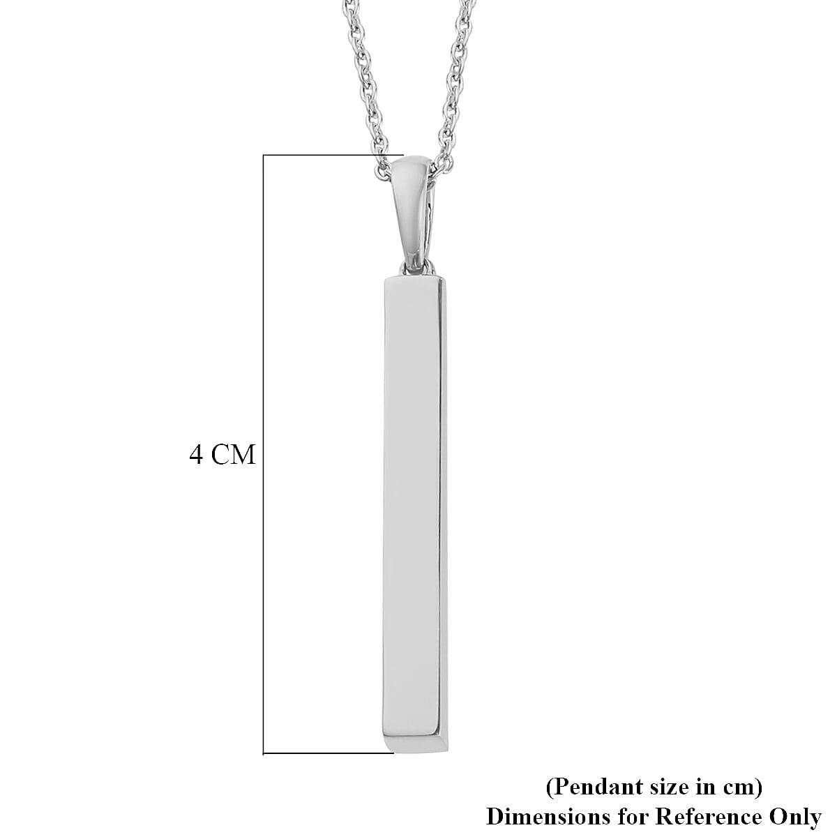 Platinum Overlay Sterling Silver Pendant with Chain (Size 18), Silver Wt 7.24 Gms 3629265 3