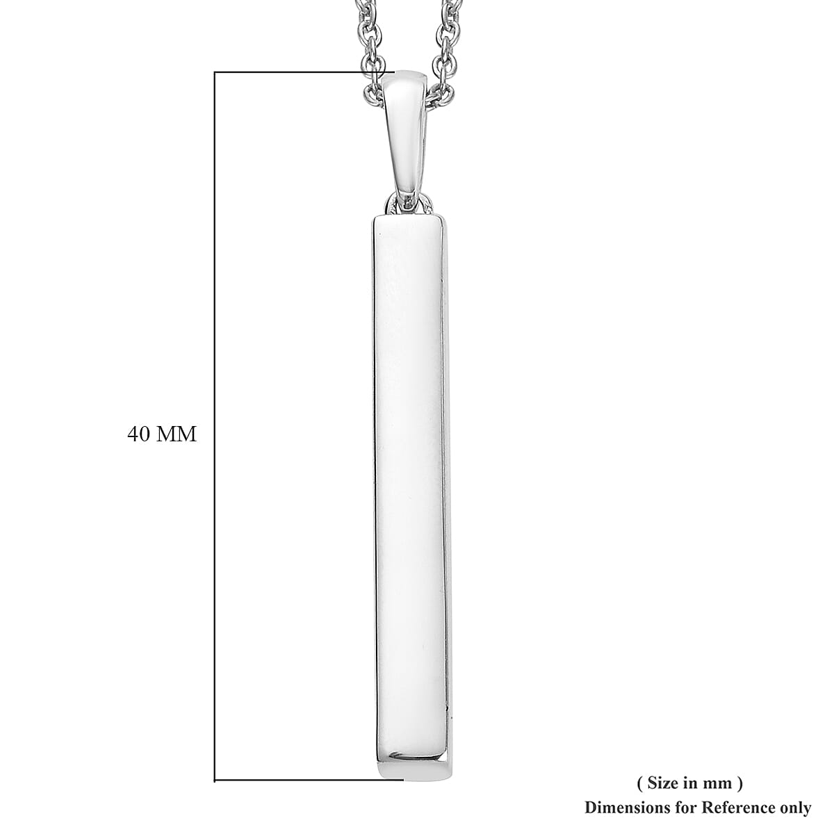 Platinum Overlay Sterling Silver Pendant with Chain (Size 18), Silver Wt 7.24 Gms 3629265 5