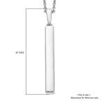 Platinum Overlay Sterling Silver Pendant with Chain (Size 18), Silver Wt 7.24 Gms