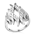 Lucy Q Flame Collection - Platinum Overlay Sterling Silver Ring