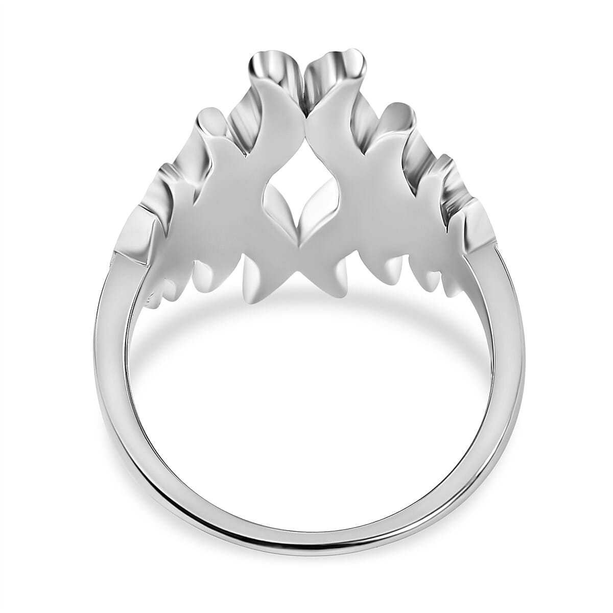 Lucy Q Flame Collection - Platinum Overlay Sterling Silver Ring 7666998 5