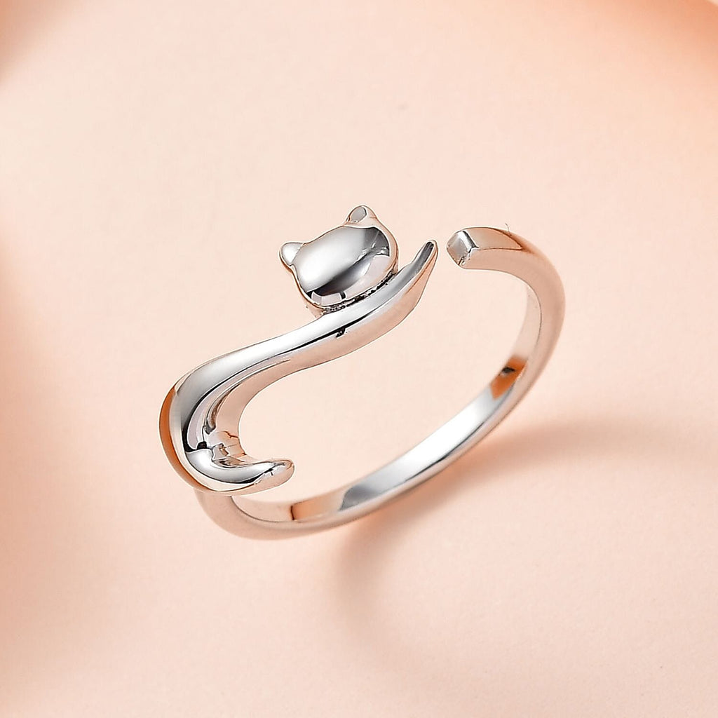 Platinum Overlay Sterling Silver Ring