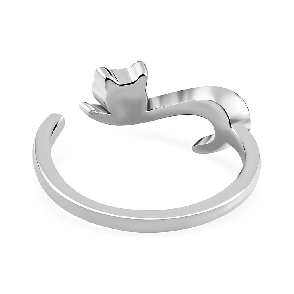 Platinum Overlay Sterling Silver Ring