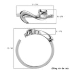 Platinum Overlay Sterling Silver Ring
