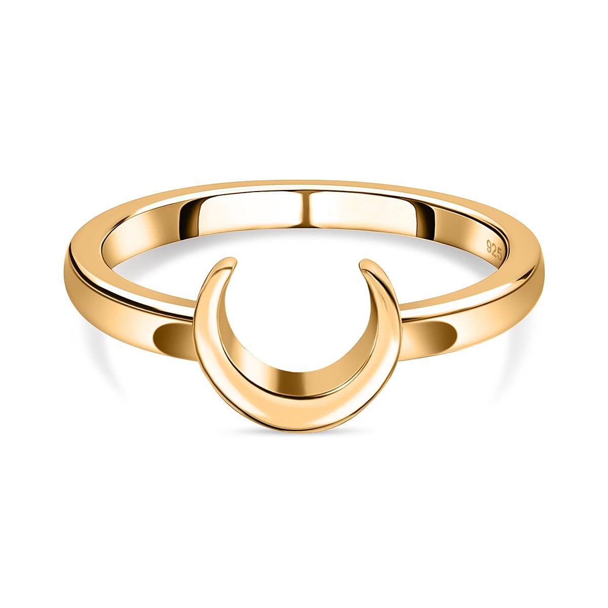 Crescent Moon Ring in 18K Vermeil Yellow Gold Plated Sterling Silver 7575046 0