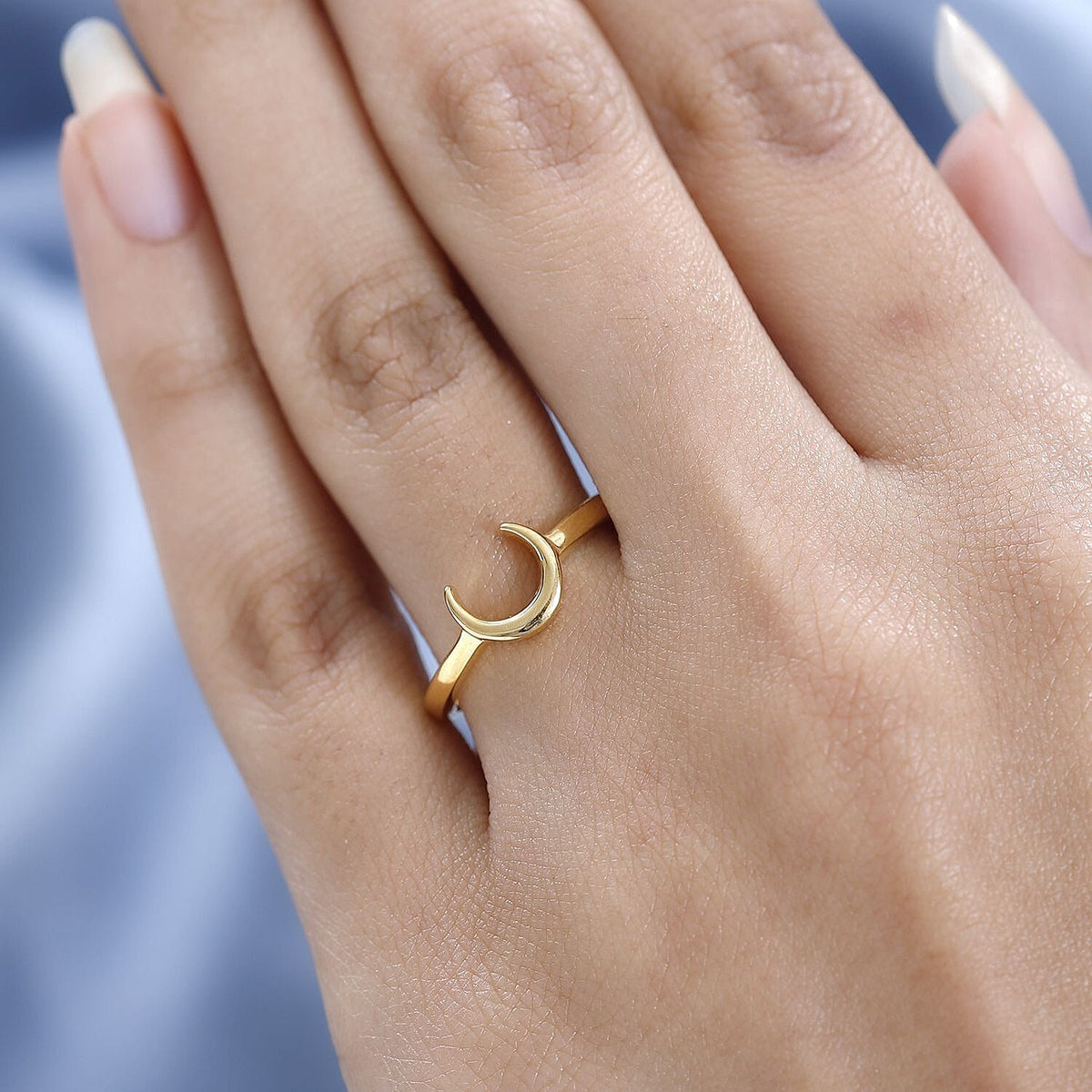 Crescent Moon Ring in 18K Vermeil Yellow Gold Plated Sterling Silver 7575046 2