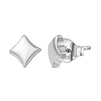 Rachel Galley - Platinum Overlay Sterling Silver Star Stud Earrings with Push Back