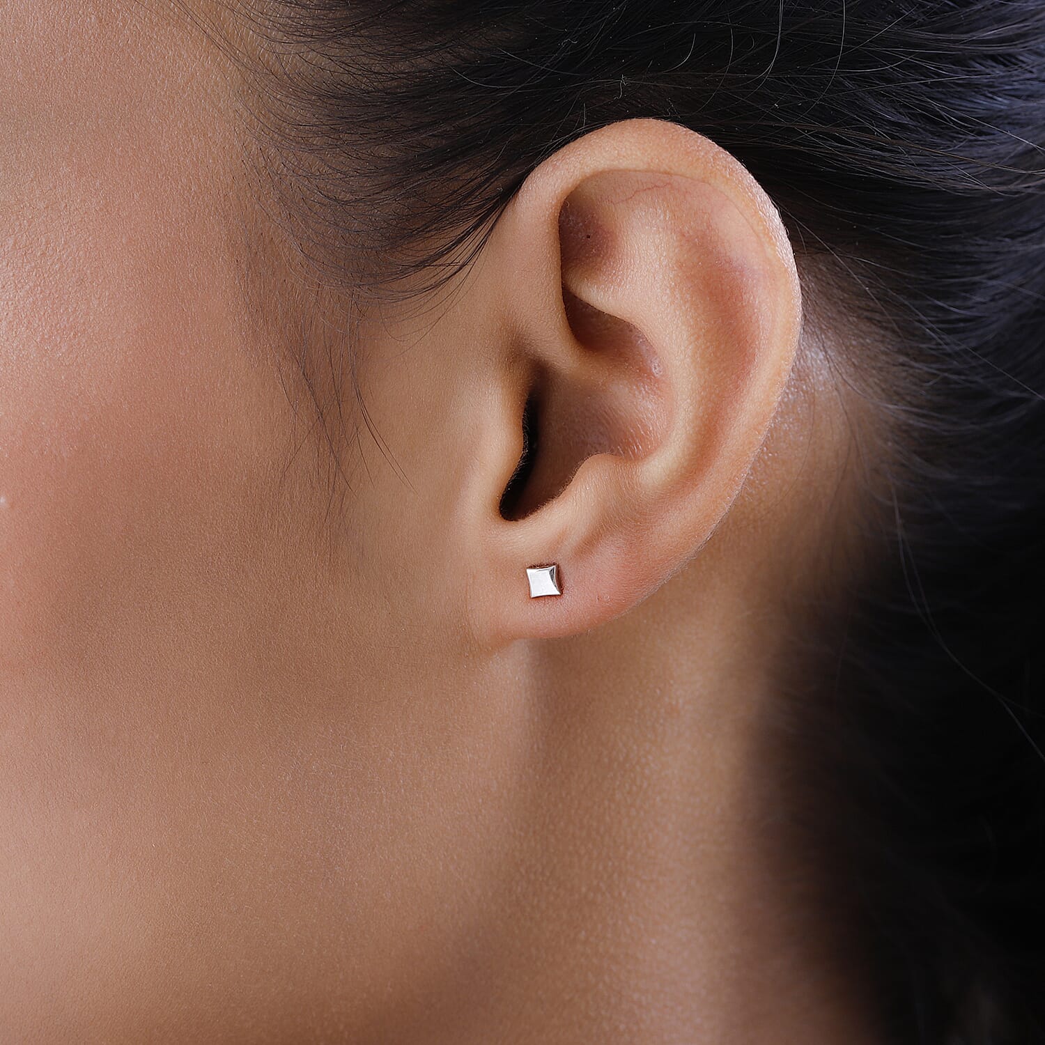 Rachel Galley - Platinum Overlay Sterling Silver Star Stud Earrings with Push Back 7508641 3