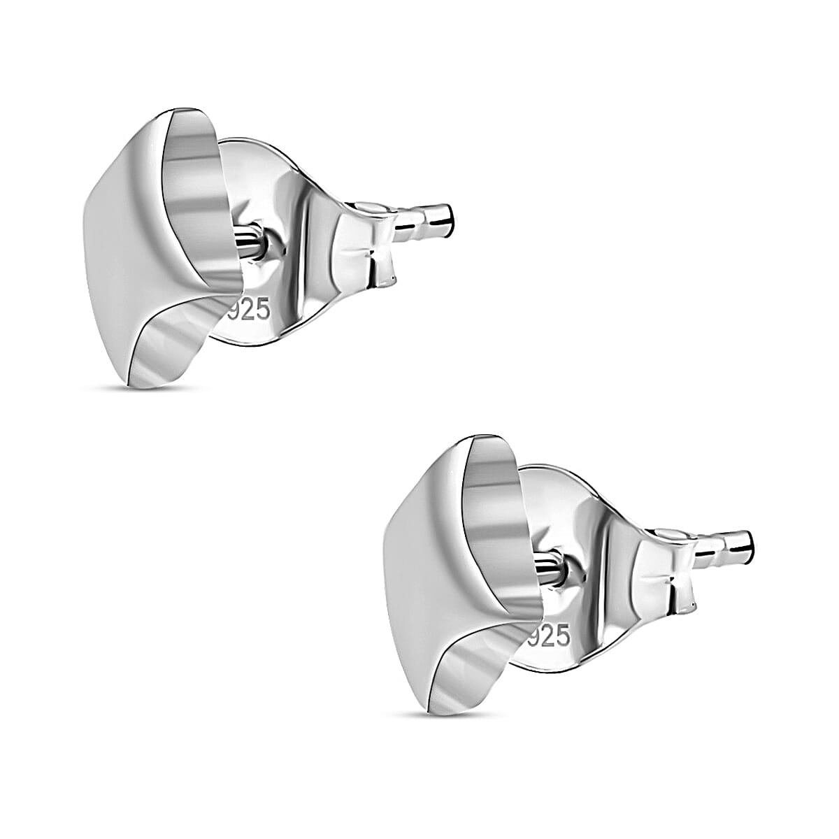 Rachel Galley - Platinum Overlay Sterling Silver Star Stud Earrings with Push Back 7508641 4