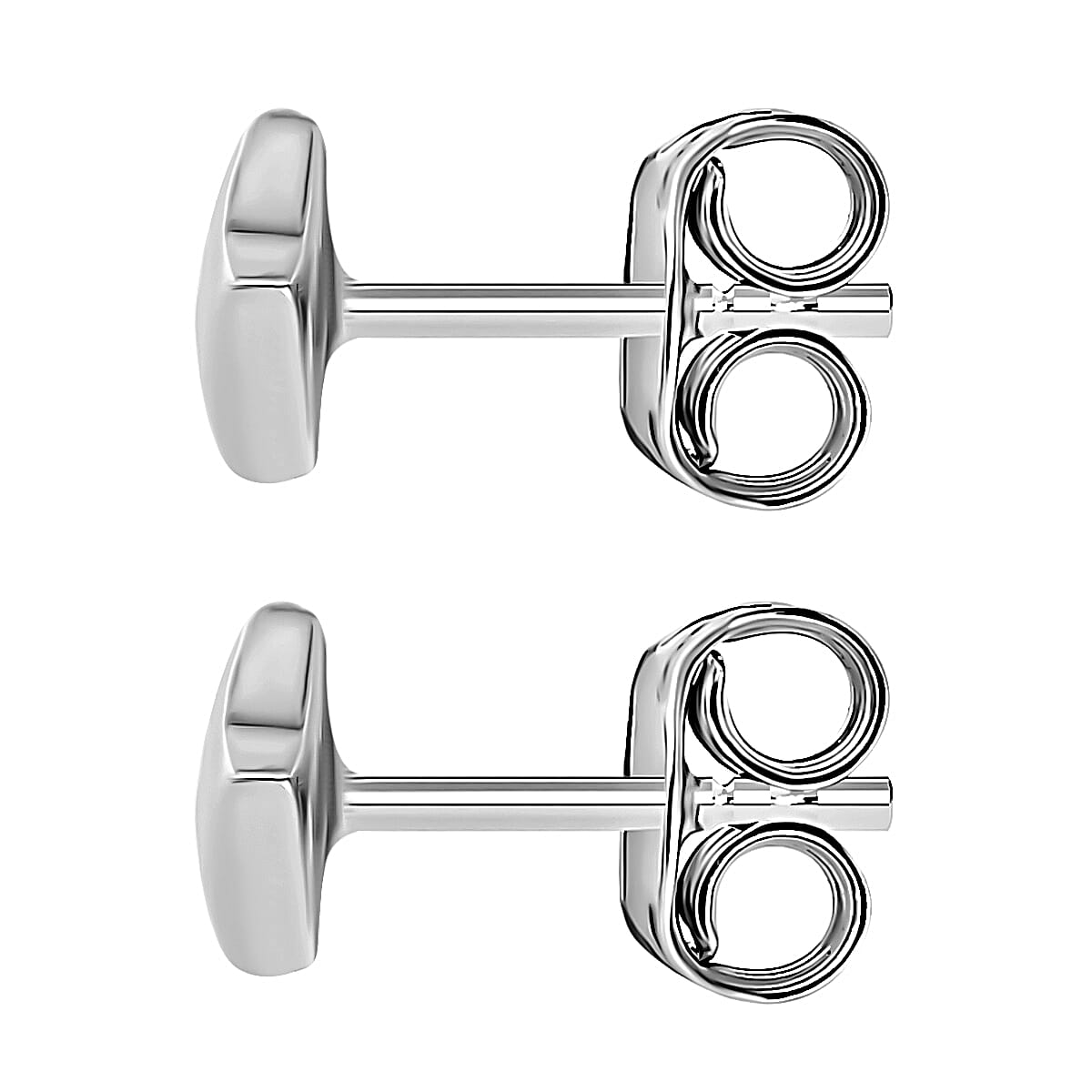 Rachel Galley - Platinum Overlay Sterling Silver Star Stud Earrings with Push Back 7508641 5