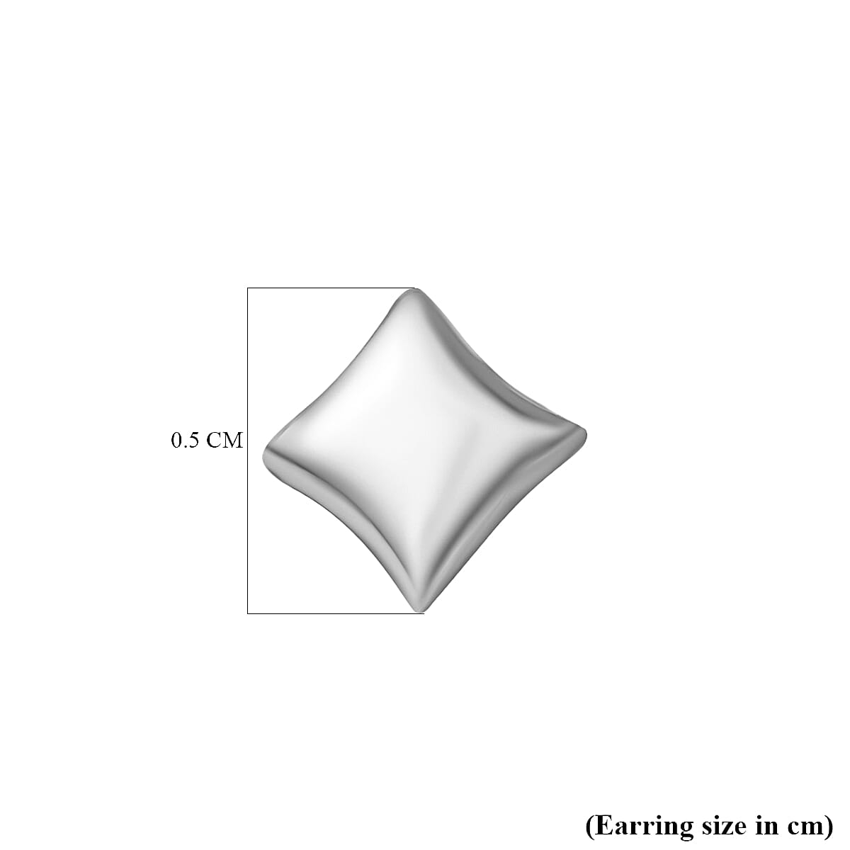 Rachel Galley - Platinum Overlay Sterling Silver Star Stud Earrings with Push Back 7508641 6