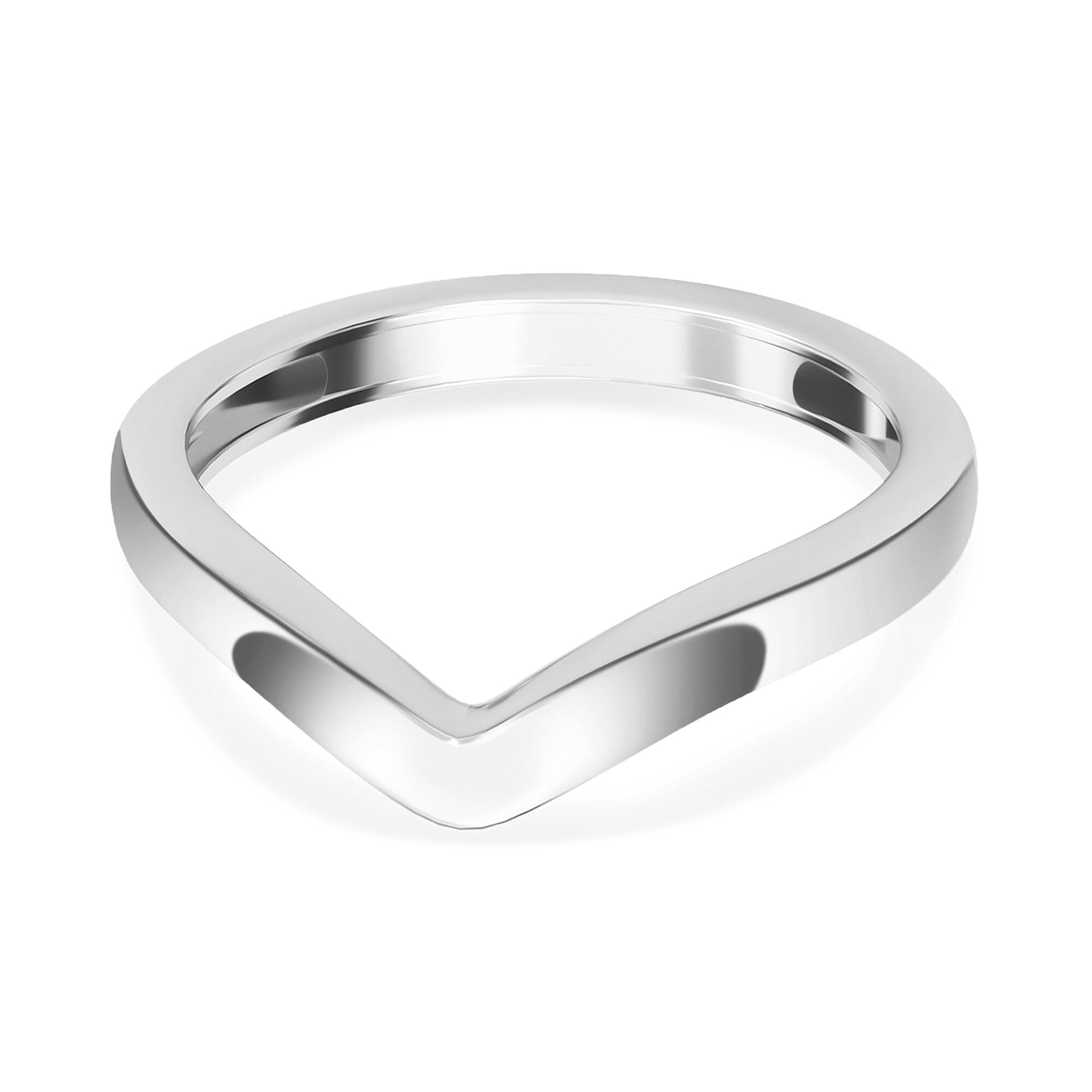 Royal Bali Collection - Platinum Overlay Sterling Silver Wishbone Ring 7530021 0