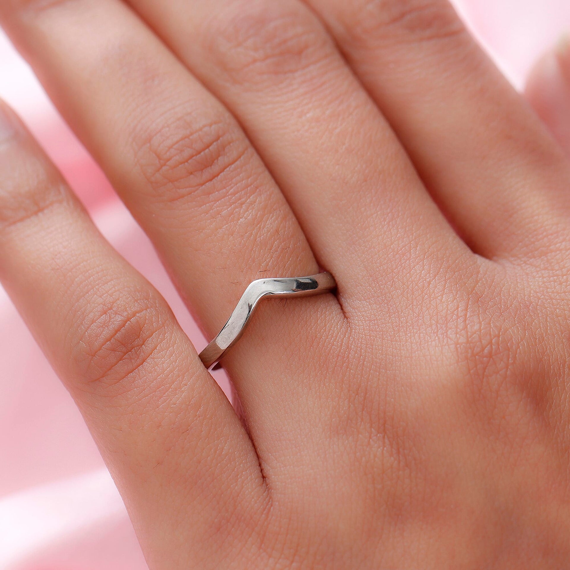 Royal Bali Collection - Platinum Overlay Sterling Silver Wishbone Ring 7530021 4