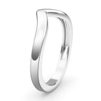 Royal Bali Collection - Platinum Overlay Sterling Silver Wishbone Ring