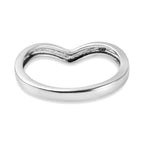 Royal Bali Collection - Platinum Overlay Sterling Silver Wishbone Ring