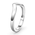 Platinum Overlay Sterling Silver Wishbone Ring