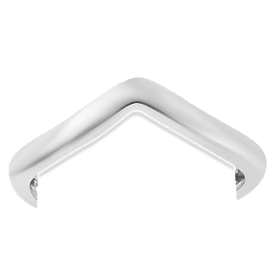 Wishbone V Shape Ring in Sterling Silver with Platinum Plated 3146038 8