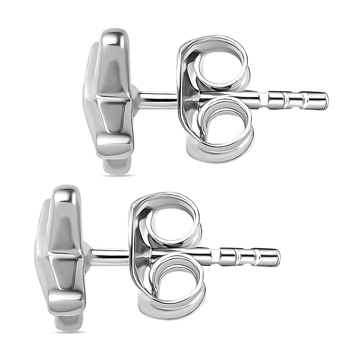 X Earrings in Sterling Silver with Platinum Plating 7340947 4