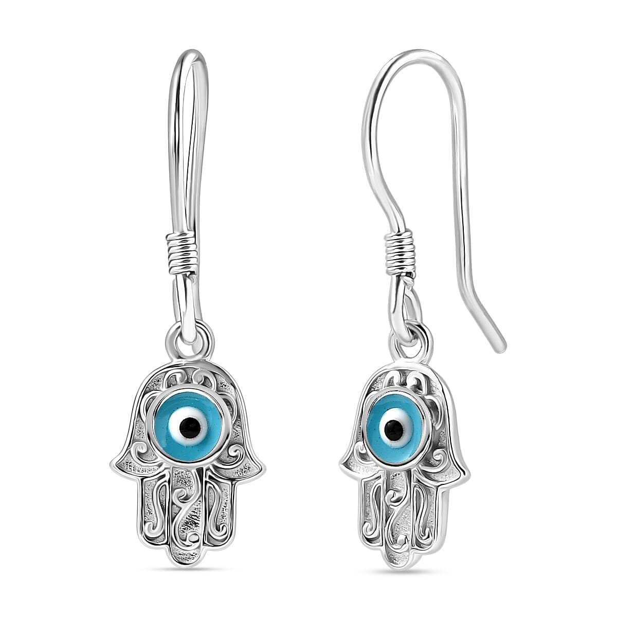 Platinum Overlay Sterling Silver Solitaire Lever Back Earring with J Hook 8276425 0