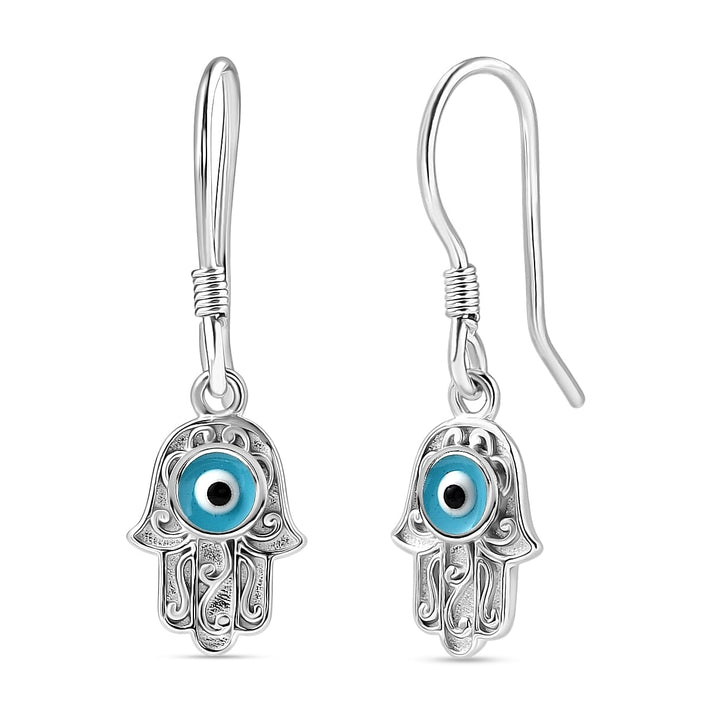 Platinum Overlay Sterling Silver Solitaire Lever Back Earring with J Hook 8276425 1