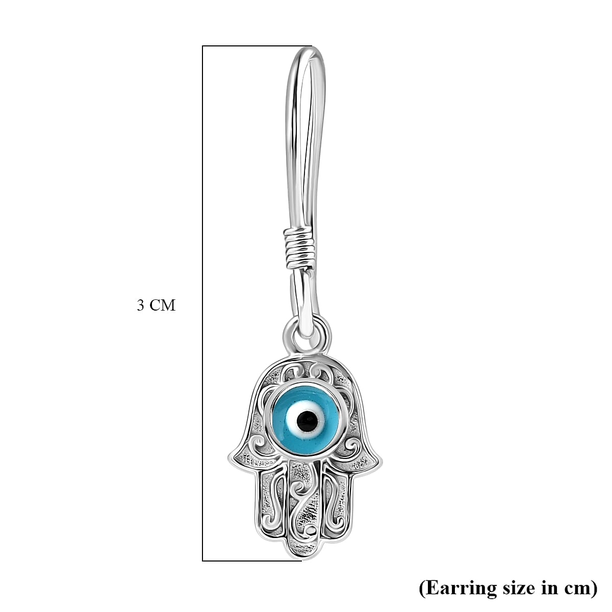 Platinum Overlay Sterling Silver Solitaire Lever Back Earring with J Hook 8276425 6