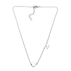 Platinum Overlay Sterling Silver Necklace (Size 18 with 2 inch Extender)