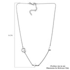 Platinum Overlay Sterling Silver Necklace (Size 18 with 2 inch Extender)