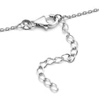 Platinum Overlay Sterling Silver Necklace (Size 18 with 2 inch Extender)