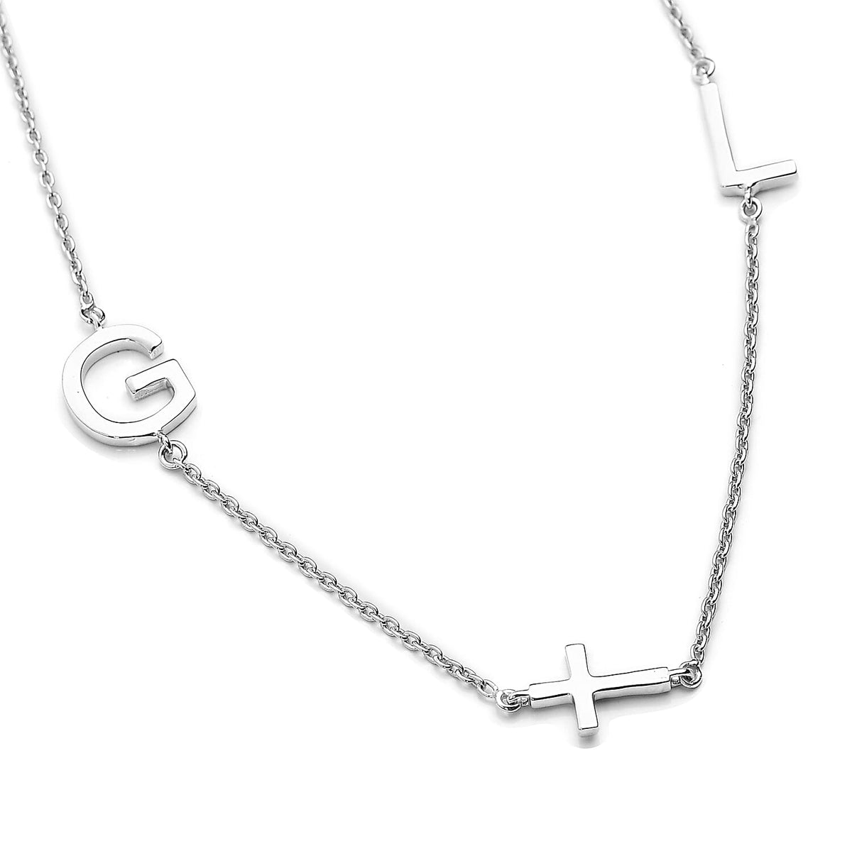 Platinum Plated Sterling Silver Necklace (Size 18 with 2 inch Extender) 3769627 6