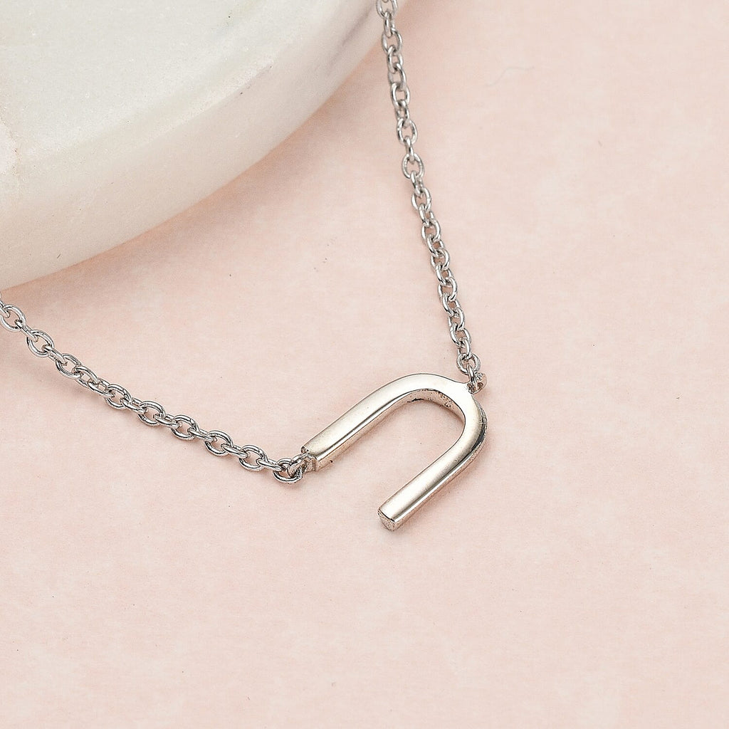 Platinum Overlay Sterling Silver Charm Necklace (Size 20) with Lobster Clasp