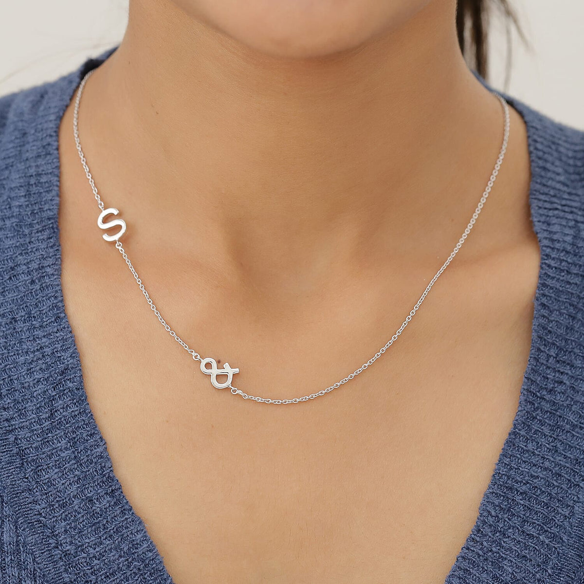 Platinum Plated Sterling Silver Necklace V32534268 1