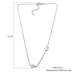 Platinum Overlay Sterling Silver Necklace (Size 18 with 2 inch Extender)
