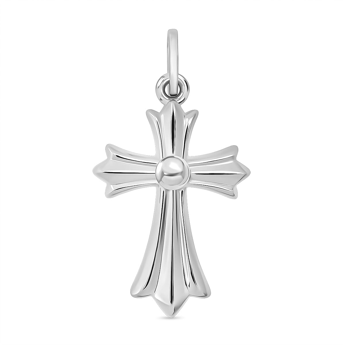 999 Platinum (99.9 % Purity) Ball Cross Pendant 1.0 gram 8297049 0