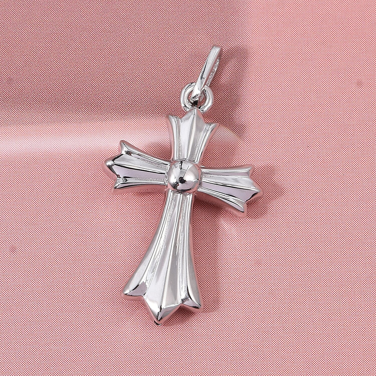 999 Platinum (99.9 % Purity) Ball Cross Pendant 1.0 gram 8297049 3