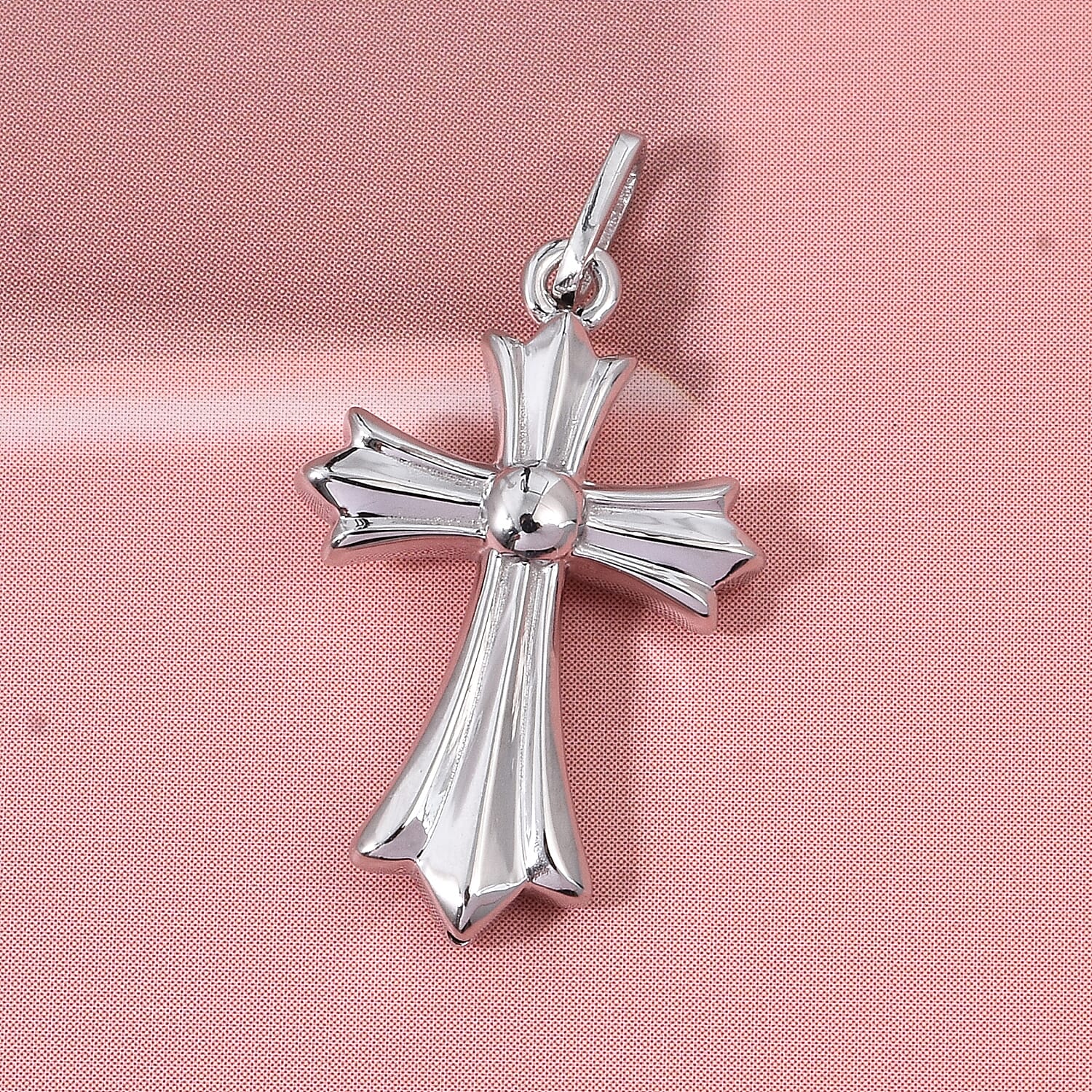 999 Platinum (99.9 % Purity) Ball Cross Pendant 1.0 gram 8297049 3