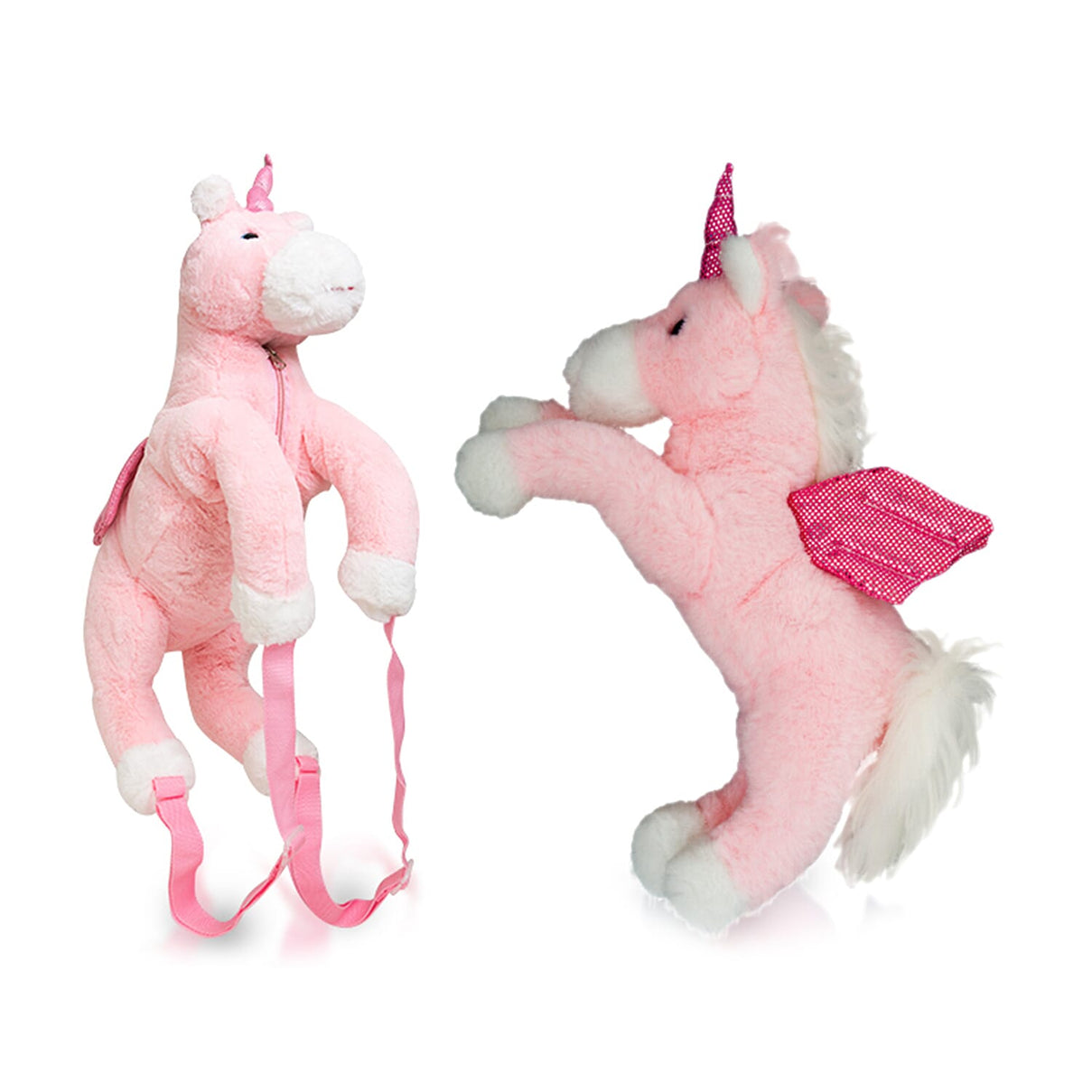Plush Unicorn Backpack with Adjustable Straps 6263591 3