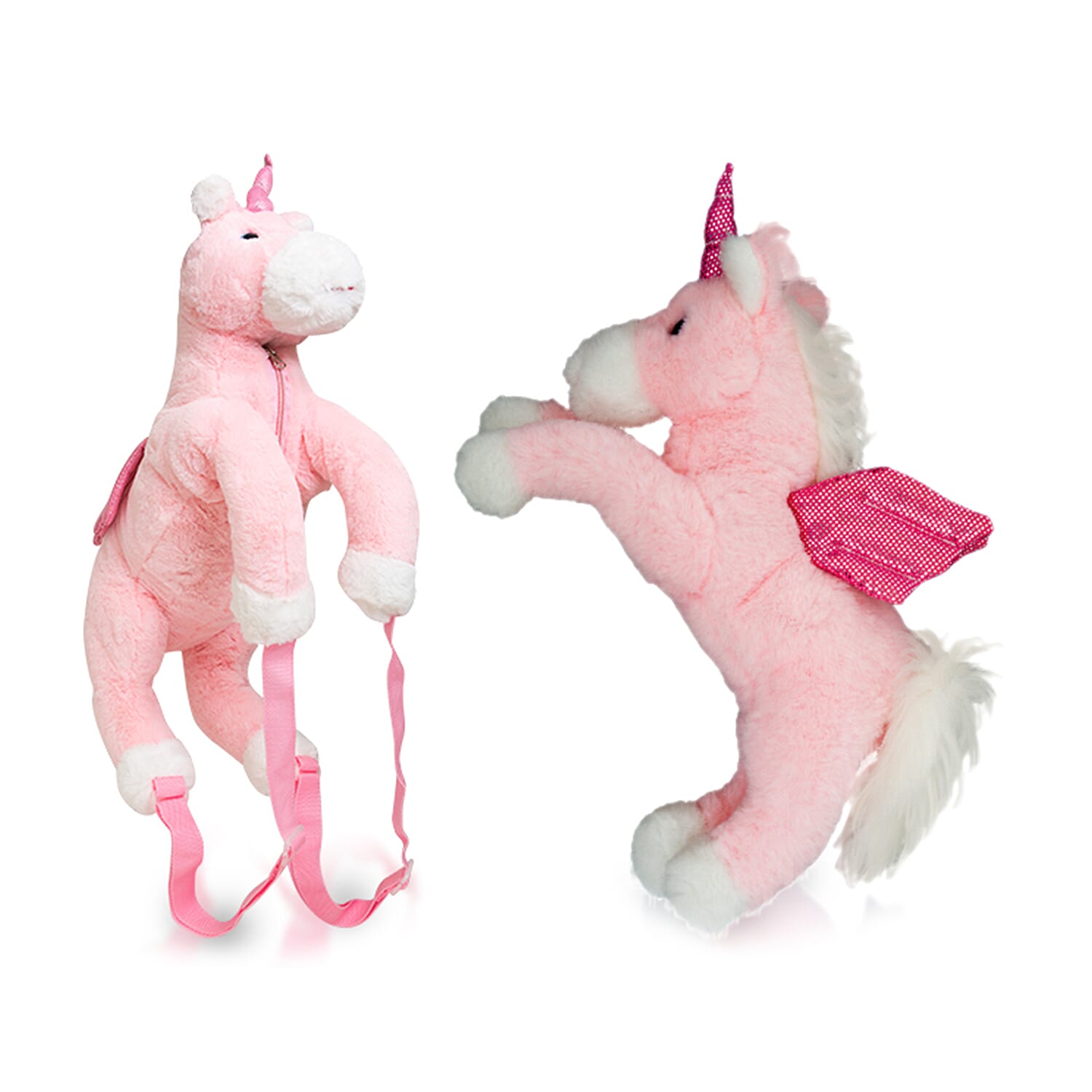 Plush Unicorn Backpack with Adjustable Straps 6263591 3