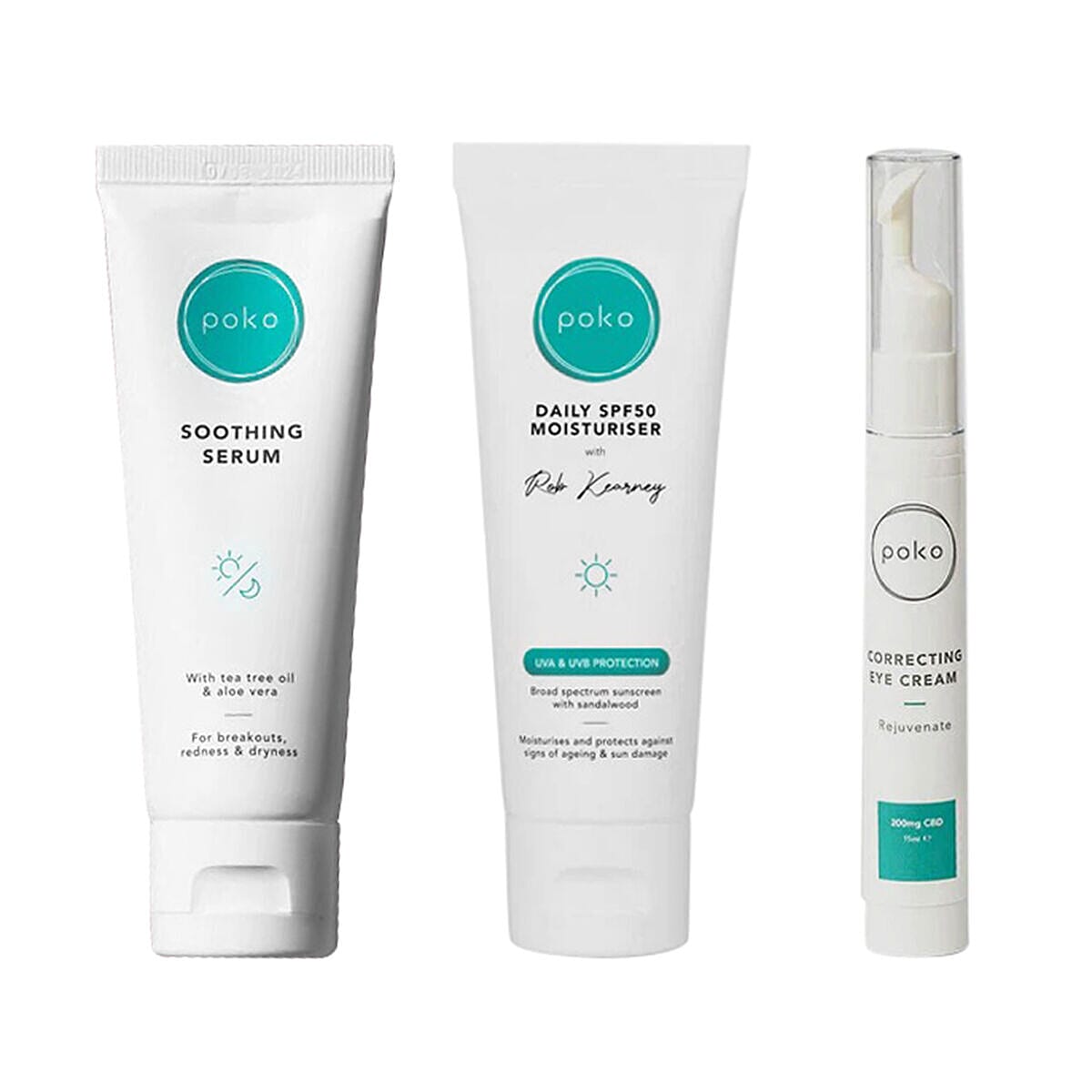 Poko Age-Defying Protection Set ( Incl.75ml Soothing Serum, 75ml Daily SPF50 Moisturiser and 15ml Correcting Eye Cream) 7324077 0