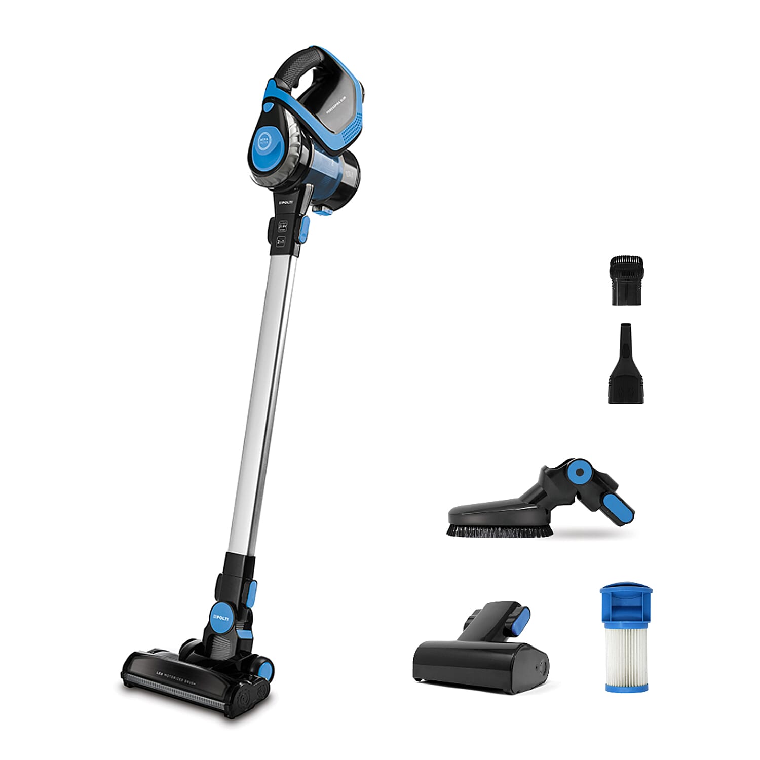 Polti Forzaspira - Slim 2-In-1 Vacuum with Accessory Kit - Blue 4258553 0