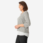 Polyamide Top Size L (16  to 18) - Grey White