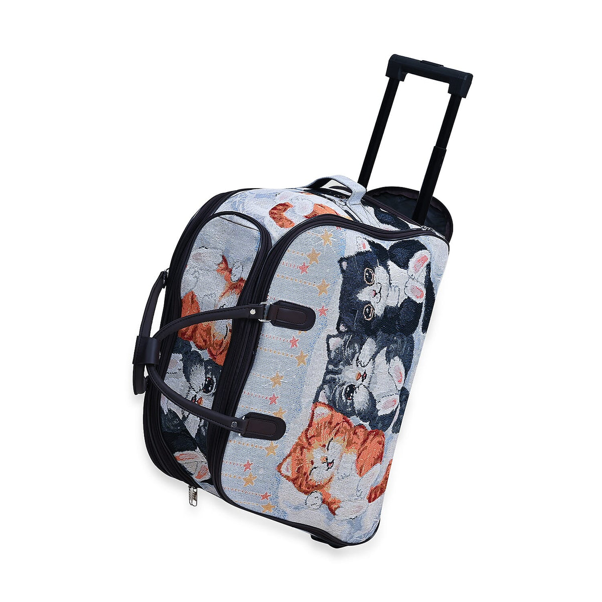 Set of 2 Duffle Bags with Shoulder Straps and Rolling Wheel 7692358 2